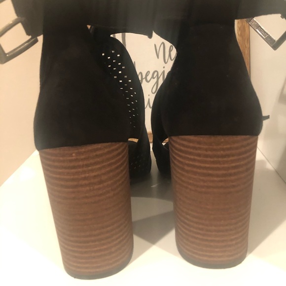 Block heel Open Toe Bootie - Picture 3 of 5